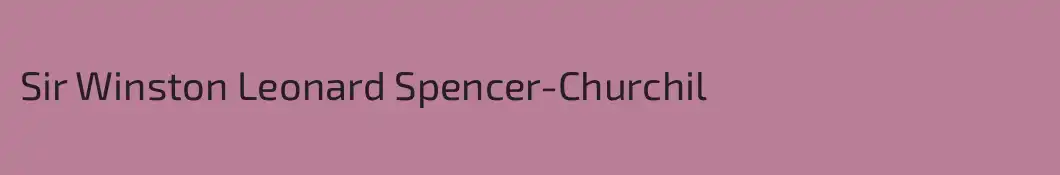 Sir Winston Leonard Spencer-Churchil